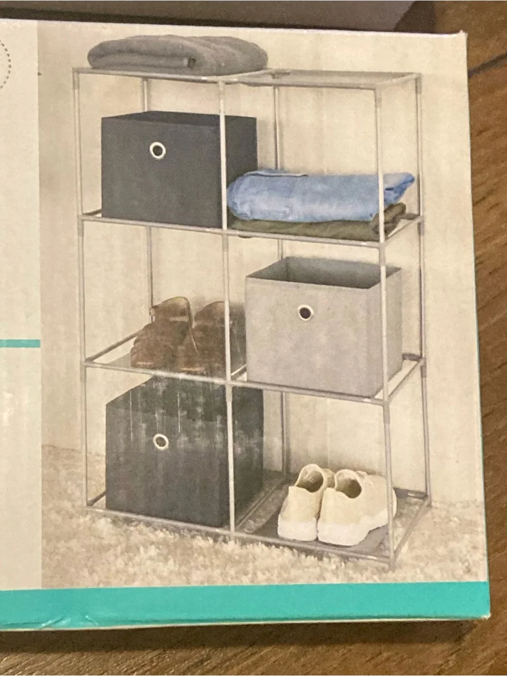 6-Cube Modular Storage Racks - Gray (2 of THEM!)